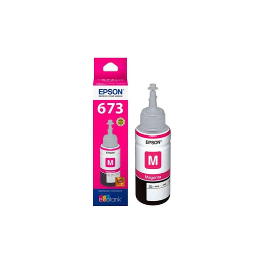 Epson T6733 Original Ink Bottle 673|70ml| High-Yield Magenta for Eco Tank Printers| Compatible for Epson printers