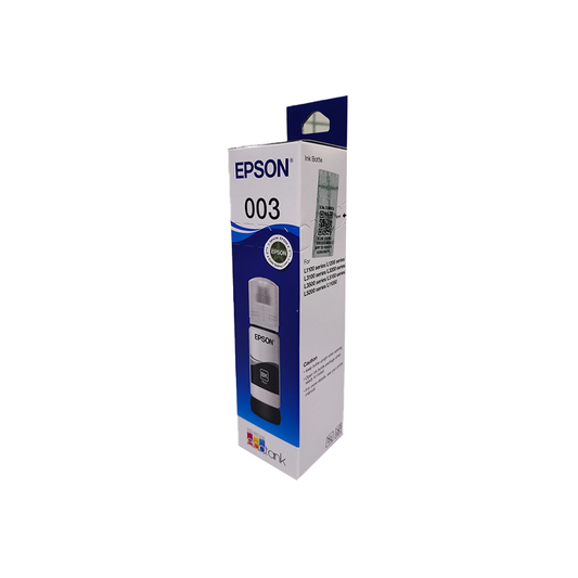 Epson 003 Black Ink Bottle| 65ml|Dye-based|Compatible with epson printers