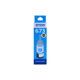 Epson 673 Cyan Ink Bottle| 70 ml |6000-page yield| Dye-based ink| Ultra-low cost| Compatible with epson printers