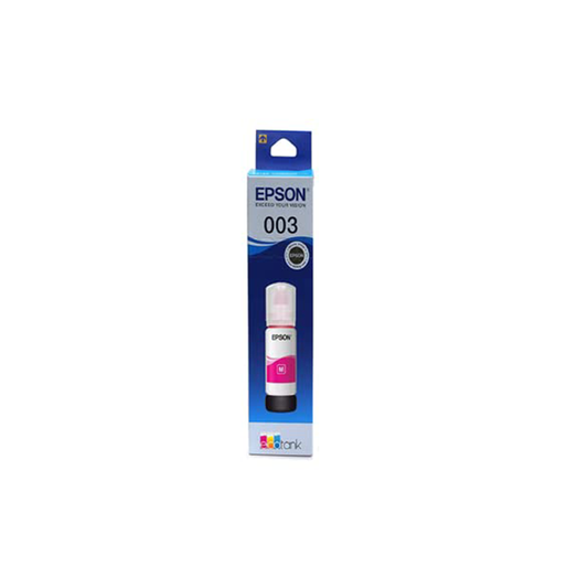 Epson 003 Magenta Ink Bottle| 65ml |Water Resistant| Instant-drying| Compatible with epson printers
