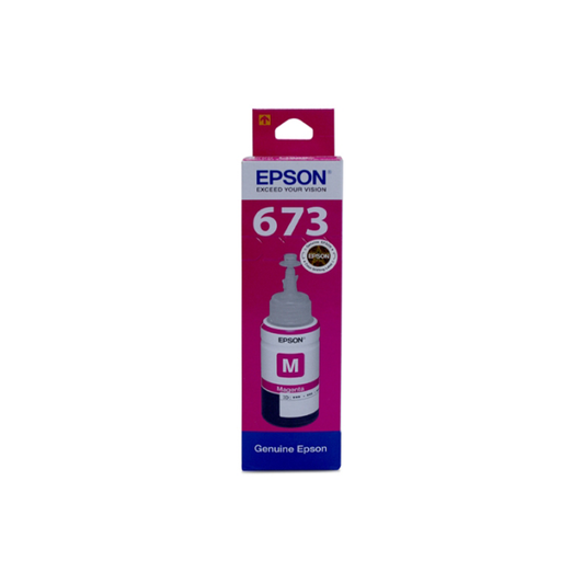 Epson T6733 Original Ink Bottle 673|70ml| High-Yield Magenta for Eco Tank Printers| Compatible for Epson printers