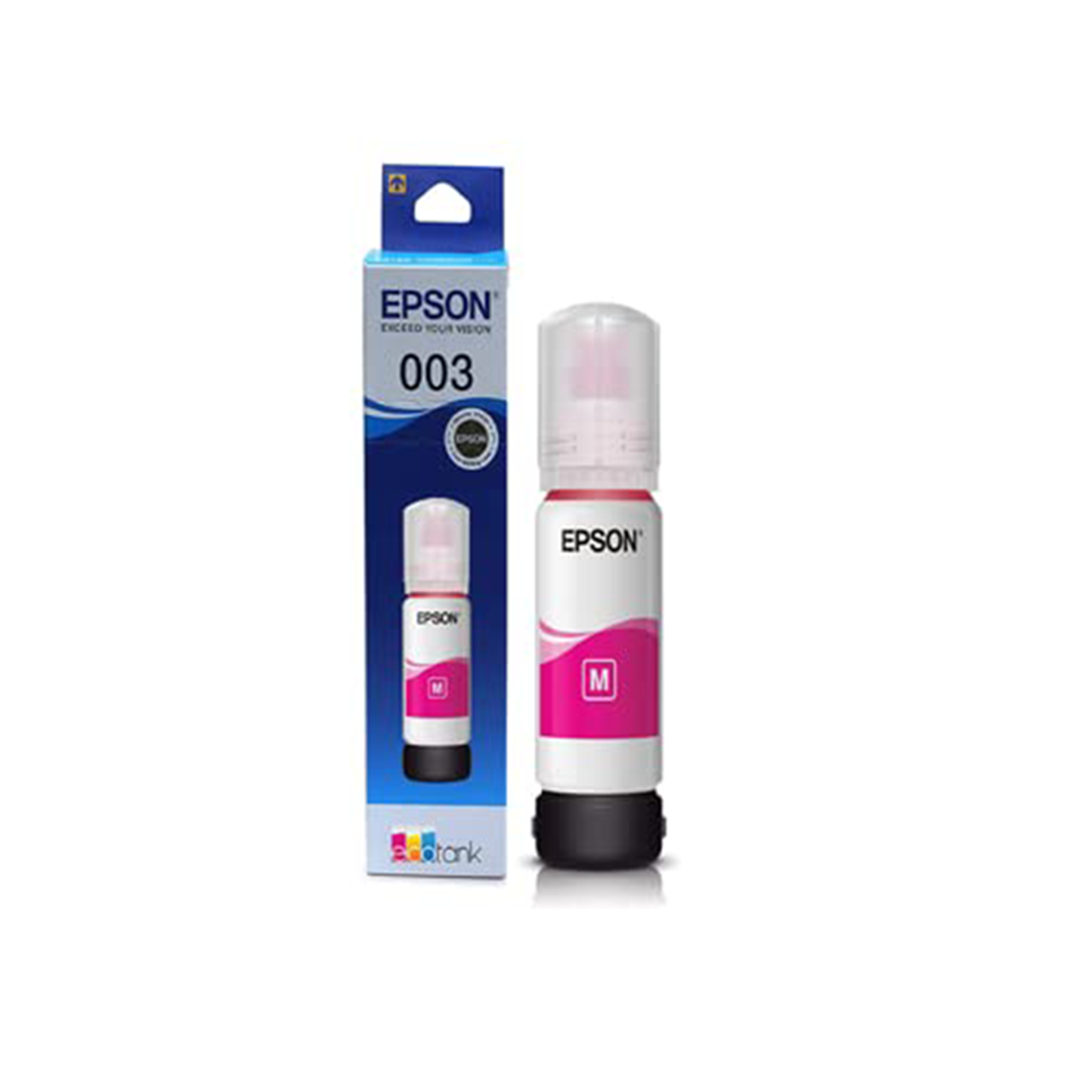Epson 003 Magenta Ink Bottle| 65ml |Water Resistant| Instant-drying| Compatible with epson printers