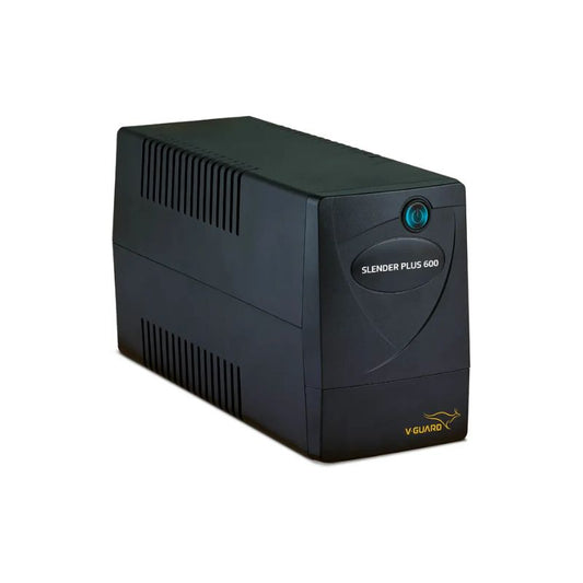 V-Guard Slender Plus 600 | 600VA Home UPS | Desktop & Monitor Backup | Line-Interactive UPS | Short-Circuit Overload Protection