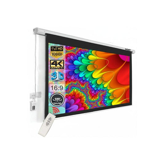 Inlight imprint 120″ 16:9 Motorized Projector Screen with Remote – Electric Home Theater & Office Projection