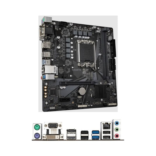 GIGABYTEH610M K DDR4 Micro‑ATX Motherboard | Intel H610 Chipset| LGA 1700|DDR4 up to 64 GB| PCIe 4.0 x16 M.2 + SATA Storage| Gigabit LAN & HD Audio | Ultra Durable Build