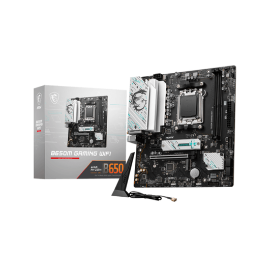 MSI B650M GAMING WIFI Motherboard | AMD AM5 Socket | Supports Ryzen 7000, 8000 & 9000 Series | DDR5 RAM | Wi-Fi & Bluetooth | PCIe 4.0 M.2 | Micro-ATX