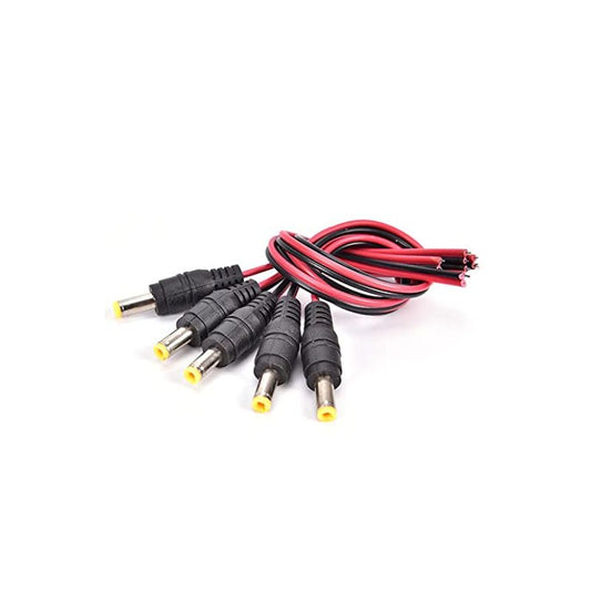 D-LINK DC PIN CCTV PX DC Cable Connector 5.5×2.1mm | Male/Female Power Plug for 12V CCTV Cameras, DVR/NVR, and DC Devices | Durable PVC Housing