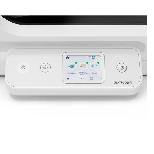 Epson DS-1760WN | Network Flatbed Color Duplex Document Scanner | Wireless & Ethernet Connectivity | Auto Document Feeder | Single-Pass Duplex Scanning | 2.4″ Touchscreen | Workgroup Productivity