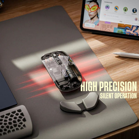 Zebronics Zeb-Sheer 10 Bluetooth + 2.4GHz Wireless Mouse | High Precision 1600 DPI | Silent Buttons Built-in Battery with Type-C Port | Up to 10m Range | Compact & Portable | Plug and Play USB Receiver