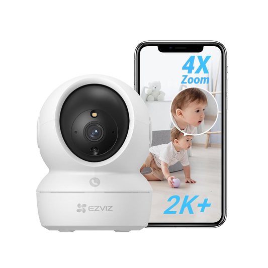 EZVIZ by Hikvision | 2K⁺/4MP AI Pan Tilt Home Security Wi-Fi Smart Camera | OneTouch Call Button | Motion Detection | Smart Color Night Vision | Panaromic View|SDCard Upto 512Gb|Alexa Enabled|H6C PRO