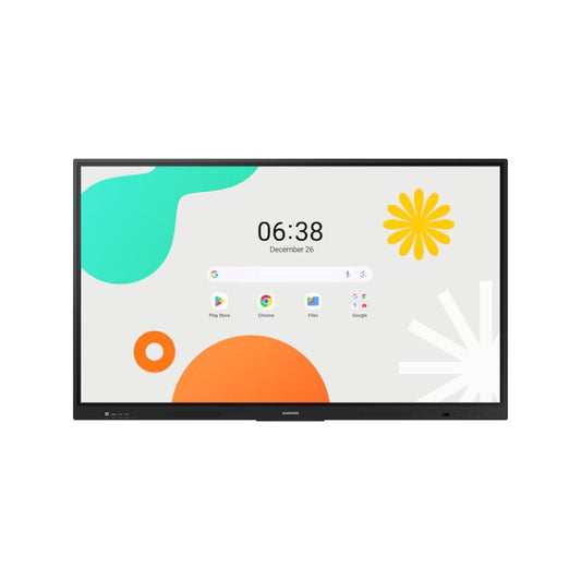 Samsung WA65F Interactive Panel | 65″ 4K UHD Smart Touch Display | Multi-User Collaboration | Wireless Screen Sharing | Built-in Whiteboard & Annotation Tools | HDMI/USB/LAN Connectivity | Ideal for Classrooms & Meeting Rooms