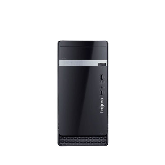 FINGERS Ascend C3 Micro-ATX PC Cabinet with Built-in SMPS – Compact Black Desktop Case with USB 3.0