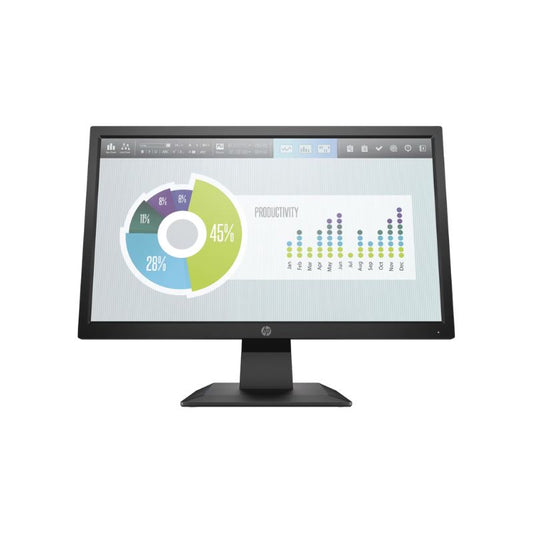 HP P204V 19.5" HD+ Monitor – TN LED Panel, HDMI & VGA Connectivity| Tilt-Adjustable Stand, VESA Mount Compatible, Black – Ideal for Office, Home, and Business Use