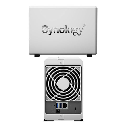 Synology DS223J 2-Bay NAS Realtek RTD1619B Quad-Core 1.7 GHz 1 GB DDR4 Memory 2 x 3.5 Inch SATA Drive Bays Up to 32TB 1GbE LAN 2 x USB 3.2 Gen 1 Ultra-Quiet Operation Energy Efficient Runs on DSM 2-Year Warranty