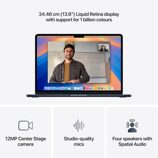 Apple MacBook Air 13-inch| M4, 2024|Apple M4 Chip with 10-Core CPU and 10-Core GPU| 16GB Unified Memory| 512GB SSD| Liquid Retina Display| macOS