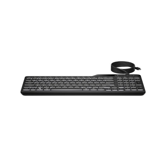 HP 400 USB Wired Keyboard | Noiseless Typing Experience | Sleek Modern Aesthetic for Desktop & Laptop1.5m Durable Cable | Wear-Resistant Keycaps | Adjustable Tilt Support | 1-Year HP Manufacturer Warranty