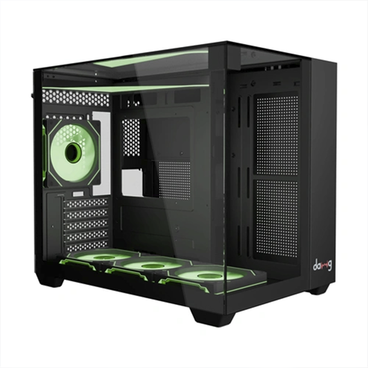 daWg W-Y Series 740 Computer Case (Black) | Mid Tower PC Cabinet | Micro-ATX & Mini-ITX Compatible | Durable Metal Chassis | Home, Office & Gaming PC Build
