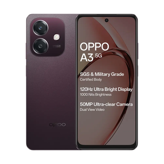 OPPO A3X 4G |4GB RAM, 64GB Storage| 6.67"Inch HD| 8MP Rear camera| 5MP Front Selfie Camera| 5100mAh hyper energy battery