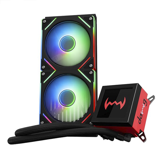 daWg W-L240AIO 240MM AIO Liquid CPU Cooler (Black) | Dual 120mm Fans | Intel & AMD Compatible | High-Performance Water Cooling for Gaming & Workstation PCs