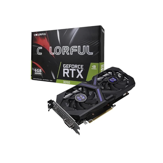 Colorful GeForce RTX 3050 6GB GDDR6 Graphics Card (G-C3050-6G-V) | Dual-Fan Cooling | Ray Tracing & DLSS Support | High-Performance 1080p Gaming GPU for Smooth and Efficient Gameplay