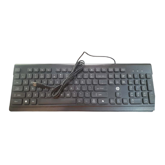 HP 115 Wired Keyboard | Full-Size USB Keyboard | Quiet Membrane Keys | Spill-Resistant Design | Plug & Play | Ergonomic Layout | Black