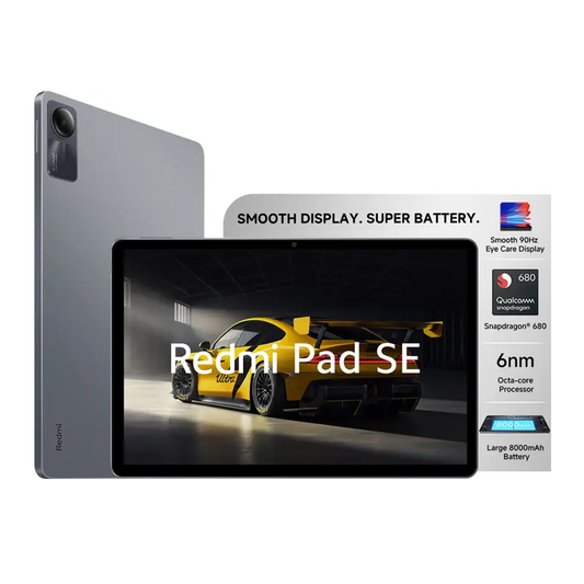 Redmi Pad SE| All Day Battery | Qualcomm Snapdragon 680| 90Hz Refresh Rate| 6GB, 128GB Tablet| FHD+ Display 11-inch| Dolby Atmos| Quad Speakers| Wi-Fi
