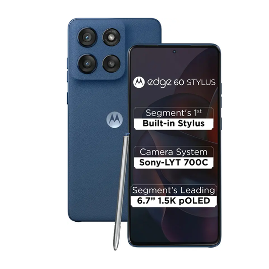 Motorola Edge 60 Stylus |Web, 8GB RAM, 256GB Storage| 6.7" Super HD| Expandable up to 1TB| 13MP ultrawide + macro & 32MP selfie camera with Quad Pixel|