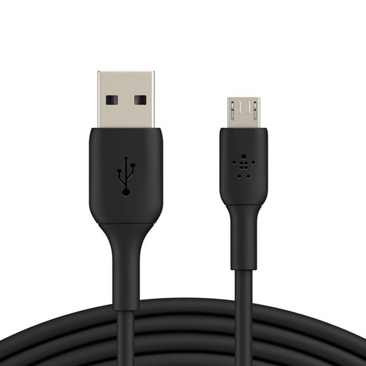 Belkin USB-A to Micro USB Charging Cable for Android Phones and Tablets |3.3 Feet/1 Meter| Black| Micro USB, USB| 2 years warranty