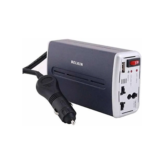 Belkin AC Anywhere and USB Port| F5L071AK200W| BLUE| Car Charger| 200Wattage| USB port| High-efficiency power conversion| 2 years warranty