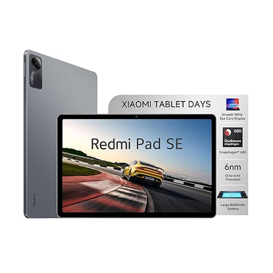 Redmi Pad SE| All Day Battery | Qualcomm Snapdragon 680| 90Hz Refresh Rate| 8GB RAM, 128GB STORAGE Tablet| FHD+ Display 11-inch| Dolby Atmos| Quad Speakers| Wi-Fi