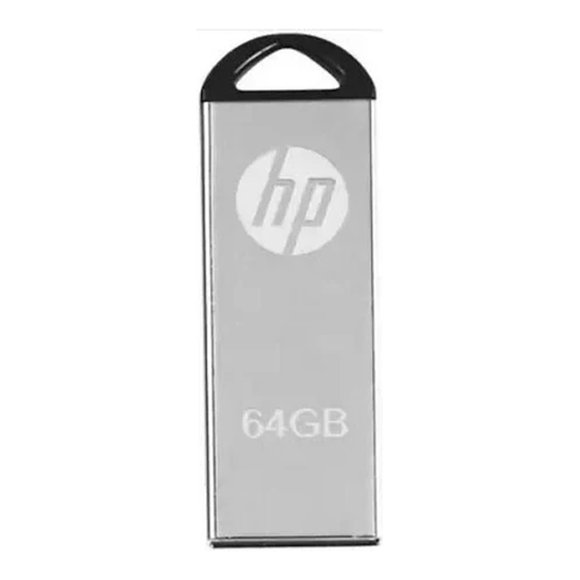 Hp 64Gb Metal Pendrive| USB 2.0| Shockproof, Temperature Proof| 4 Megabytes Per Second Speed| 4.5 x 1.48 x 0.5 cm Dimension
