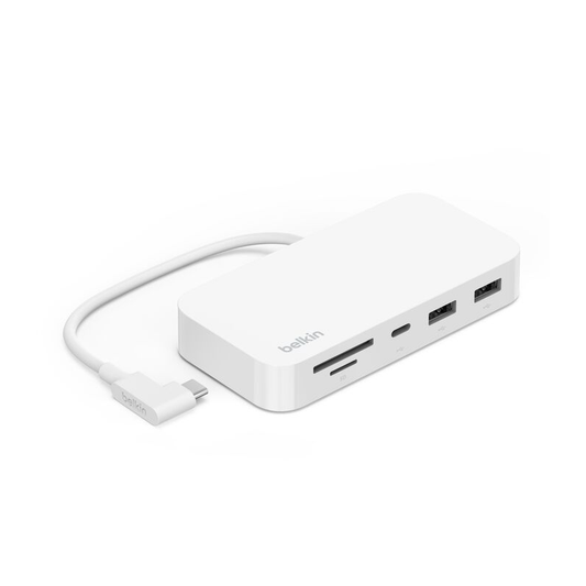 Belkin 6-in-1 USB Type C Hub| iMac 24-inch Rear Mounted Docking Station with SD & microSD Card Reader| Gigabit Ethernet| 2 USB A Ports| USB C Port for Fast Data Transfers and Peripherals