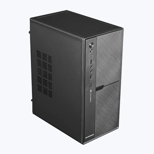 Zebronics Zeb Debonair Black Cabinet | Mid Tower ATX Cabinet | Tempered Glass Side Panel | USB 3.0 | Advanced Cooling Support | Black
