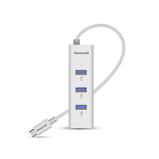 Honeywell Momentum Type C to 4xUSB 3.0 Hub| Super-Fast Transmission Speed 5GBPS| Max Current 900mA per Port| Universally Compatible with All Type C- MacBook, Laptop, PC, Printer, Mobiles, Keyboard