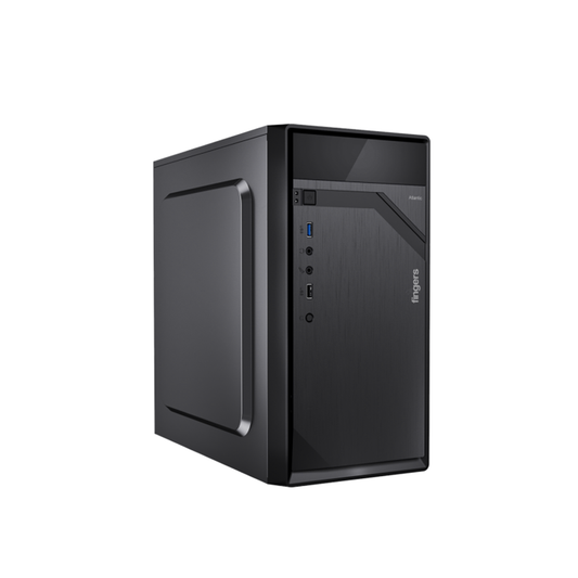 Fingers Cabinet + SMPS | Micro ATX Tower Case | Compact Desktop PC Case | Front USB & Audio Ports | Cooling Fan Included | Home & Office PC Build"
