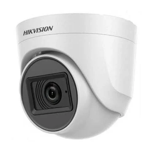 Hikvision DS-2CE76D0T-ITPFS 2MP| White Wireless| 1080p Dome Camera with inbuilt Mic| Indoor usage| Corded Electric