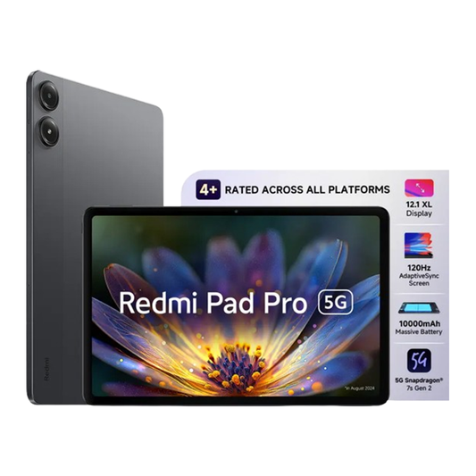 Redmi Pad Pro 5G | Snapdragon 7s Gen 2| 12.1-inch/30.7cm XL Display | 33+ Days Ultra-Long Standby | 10000mAh Battery | Powered by HyperOS | 8GB, 256GB | Wi-Fi 6 + 5G