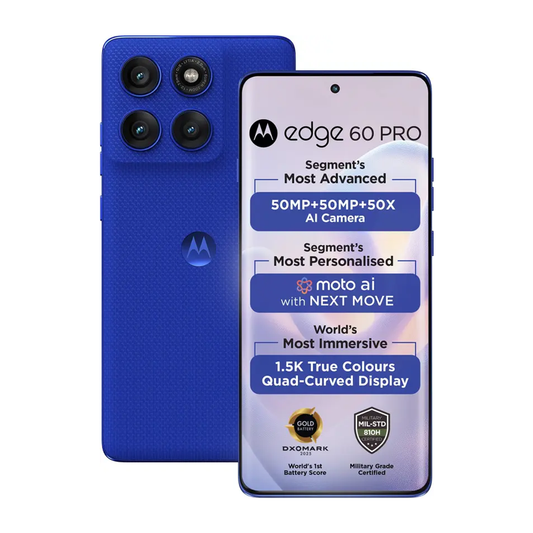 MOTOROLA Edge 60 Pro |16 GB RAM, 512 GB Storage|6.7-inch curved display|50MP + 50MP + 10MP | 50MP Front Camera|6000 mAh Battery
