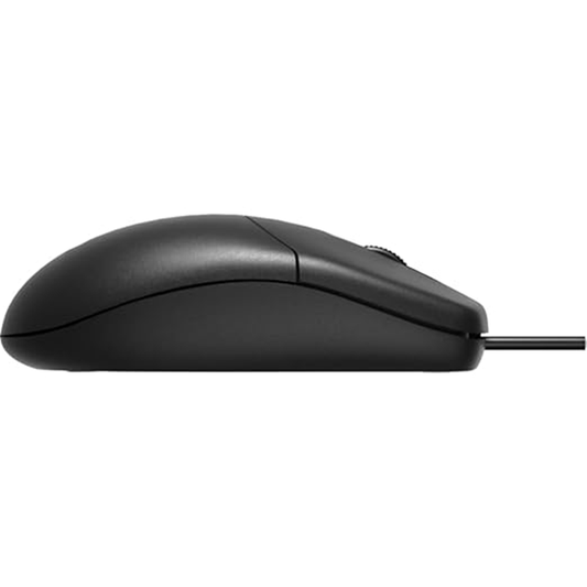 HP M050 Wired Optical Mouse | USB Connectivity | 1200 DPI Optical Sensor | 3 Buttons | Ergonomic Ambidextrous Design | Plug & Play | Black