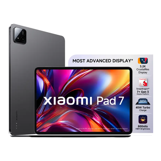 XIAOMI Pad 7 |Qualcomm Snapdragon 7+ Gen 3 |11.16"Inch Display |8GB, 128GB |3.2K CrystalRes Display |HyperOS 2 |68 Billion+ Colors |Dolby Vision Atmos |Quad Speakers |Wi-Fi 6