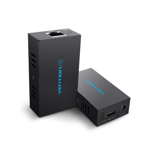 Vention HDMI Extender Over Single CAT6/CAT7 Network Cable HD 1080P with EDID Display| 1 Transmitter and 1 Receiver| 60 Meters