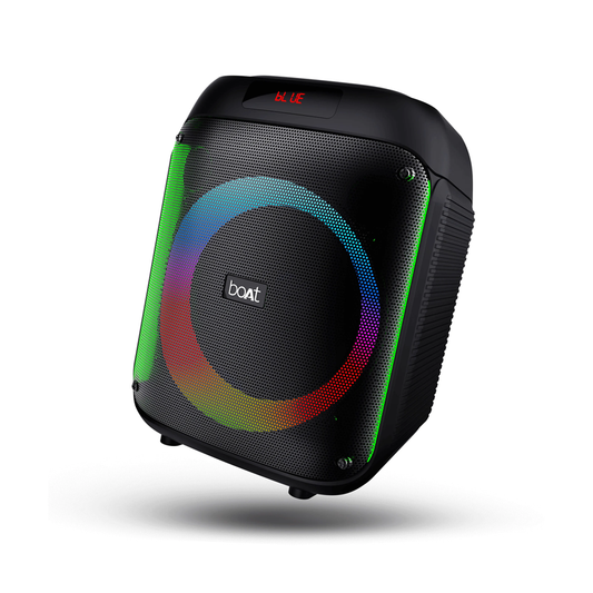 boAt Party Pal 220 Bluetooth Party Speaker w/ 80 W Signature Sound| RGB LEDs| Up to 6 hrs Playback| BT v5.3| AUX & USB Port| Wireless Mic| Bass & Treble EQs| TWS Mode