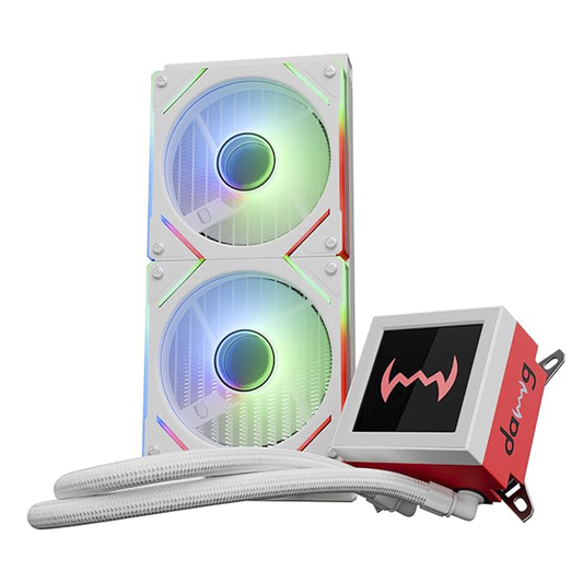 daWg W-L240AIO 240MM AIO Liquid CPU Cooler (White) | Dual 120mm Fans | Intel & AMD Compatible | High-Performance Water Cooling for Gaming & Workstation PCs