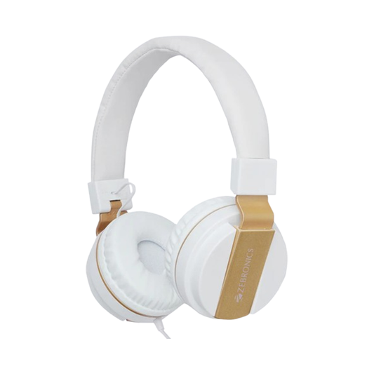 Zebronics Zeb-Storm On Ear Wired Headphone with 3.5mm Jack| Built in Microphone for Calling| 1.5 Meter Cable| Soft Ear Cushion| Adjustable Headband| Foldable Ear Cups and Lightweight Design