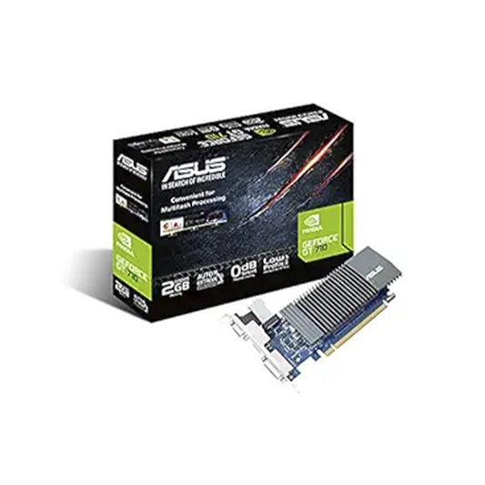 ASUS GeForce GT 710 2GB DDR5 Graphics Card | Low-Profile| Efficient Cooling | HDMI|DVI/D-Sub Support | Ideal for Everyday Computing|Office PCs & Multi-Display Setups