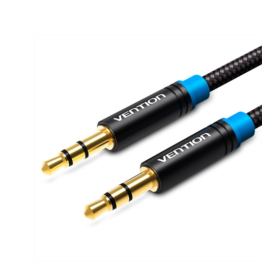 Vention Aux Cable 3.5mm Audio Cable 3.5 mm Jack Male to Male Stereo Aux Cable Cotton Braid externally Lead Braided for Car Stereos| Smartphone| Speaker| Headphone 1M
