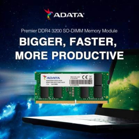 ADATA 8GB DDR4 3200MHz Laptop RAM | High-Speed SO-DIMM Memory Module | Low Voltage 1.2V | Perfect Upgrade for Faster Multitasking and Smooth Performance
