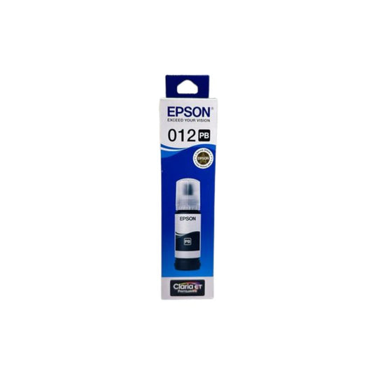 Epson 012 Black Ink Bottle |70 ml| Genuine High-Yield Pigment Ink for Epson Eco Tank Printers| Crisp and Long-Lasting Text| Compactable with Epson printers