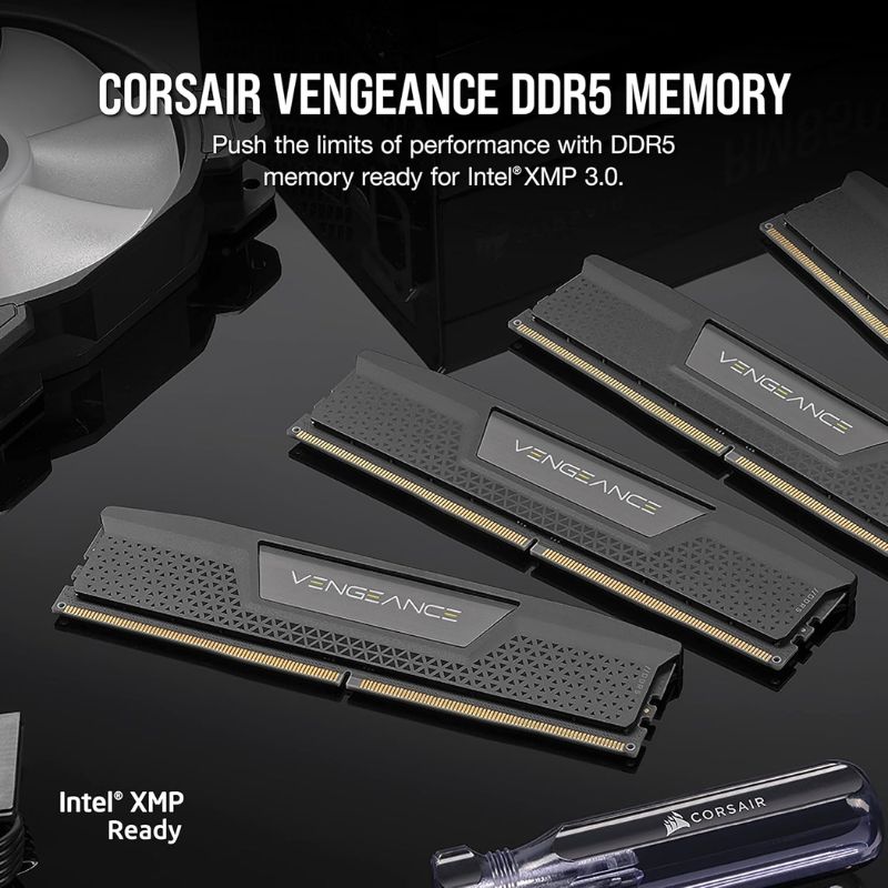 Corsair Vengeance 16GB DDR5 5200MHz Desktop RAM | High-Speed UDIMM Memory Module | Reliable Upgrade for Gaming, Multitasking & Professional Workloads