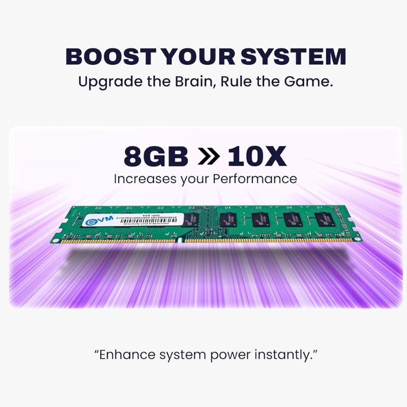 EVM 8GB DDR3 1600MHz Desktop RAM | High-Performance SO-DIMM & DIMM Memory Module